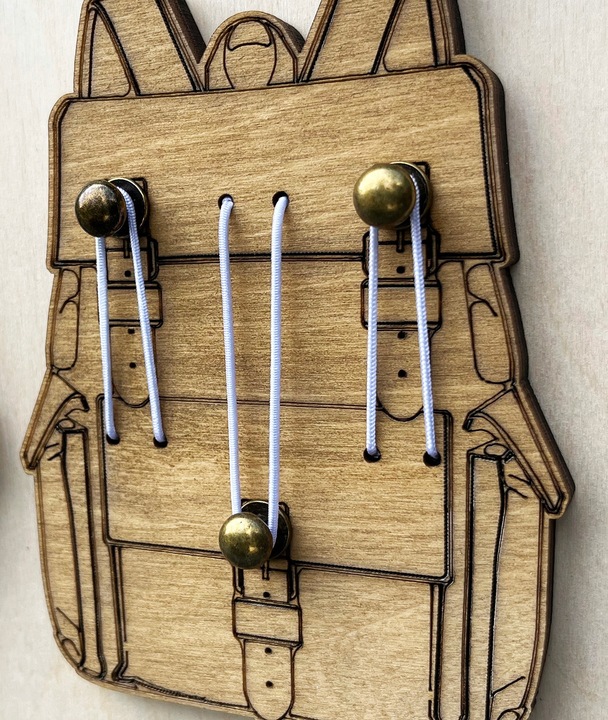 Tablica Manipulacyjna Sensoryczna Montessori + GRATIS Imię