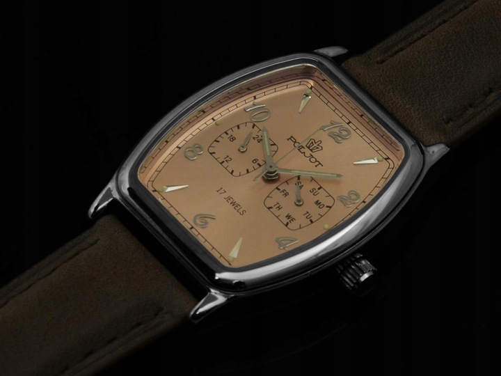 MECHANICZNY ZEGAREK POLJOT 26668 CHAMPAGNE DAY / DATE