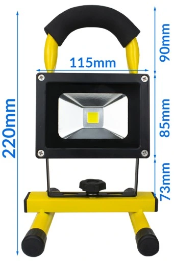 HALOGEN REFLEKTOR 10W BEZPRZEWODOWY AKUMULATOROWY BATERIA NAŚWIETLACZ IP65