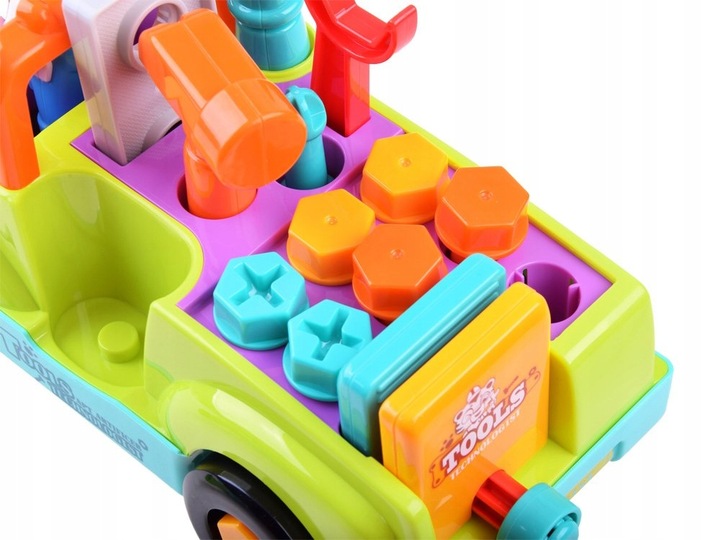 Auto do skręcania i rozkręcania mały mechanik jeździ gra interaktywny autko