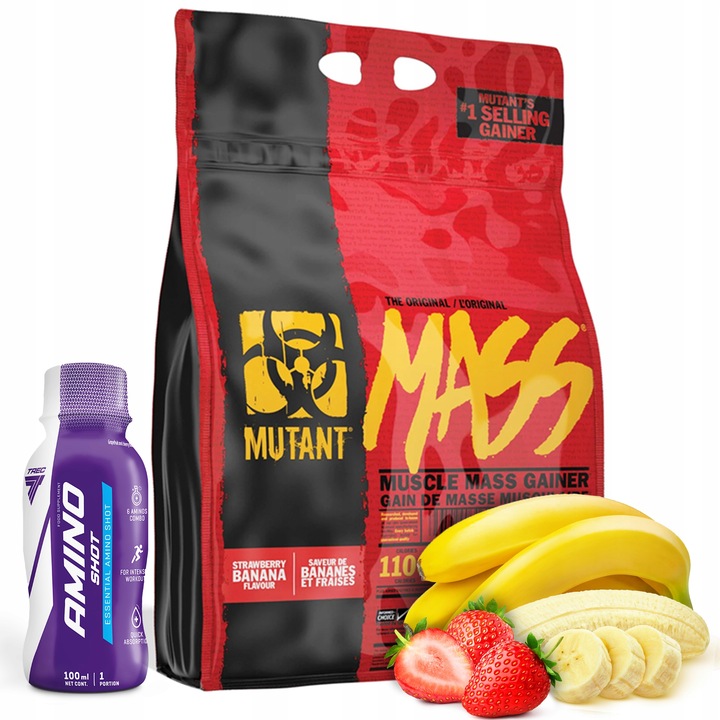 MUTANT MASS 6800g GAINER MASA WPC WPI | Truskawka-Banan