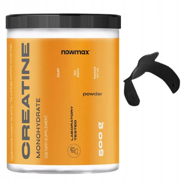 nowmax CREATINE MONOHYDRATE 500 g MONOHYDRAT KREATYNY WYTRZYMAŁOŚĆ + GRATIS
