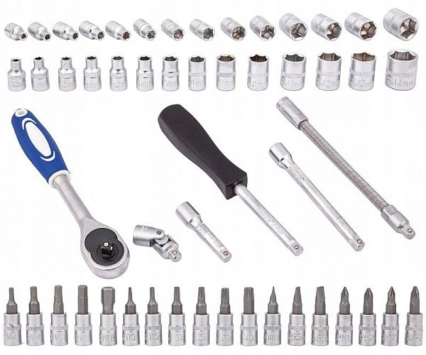 ZESTAW KLUCZY NASADOWYCH NASADKI TORX BITY 38 1/4" KLUCZE NASADOWE