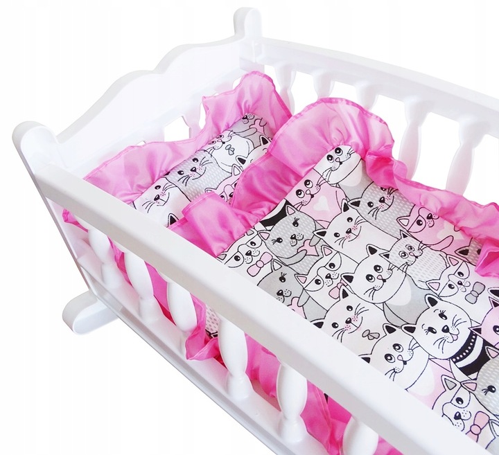 DUŻA KOŁYSKA DLA LALKI LALEK ŁÓŻECZKO + POŚCIEL PL