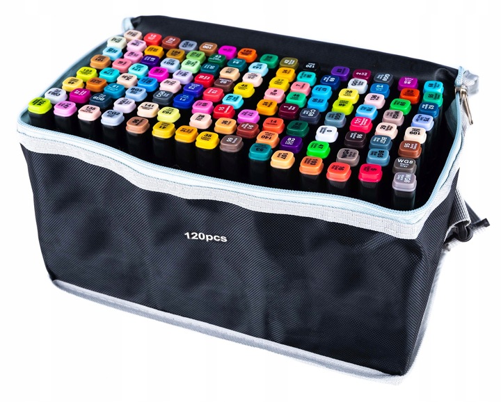 MARKERY ALKOHOLOWE FLAMASTRY MAZAKI PISAKI DWUSTRONNE Torba PREMIUM SET