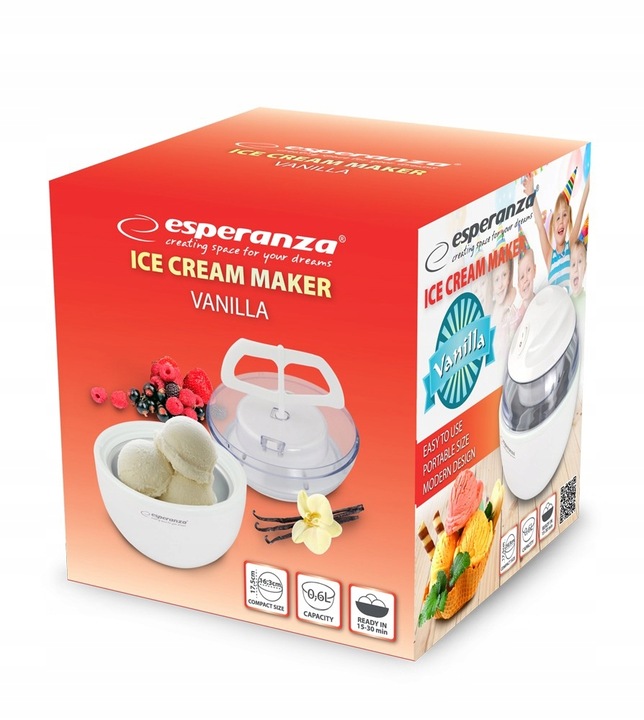 ESPERANZA Maszynka do lodów VANILLA biały