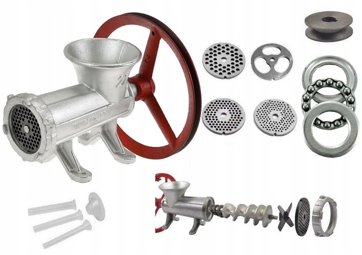 Maszynka 22 do Mielenia MIĘSA Nadziewarka KOŁA Lejki 4 sita EDENBERG