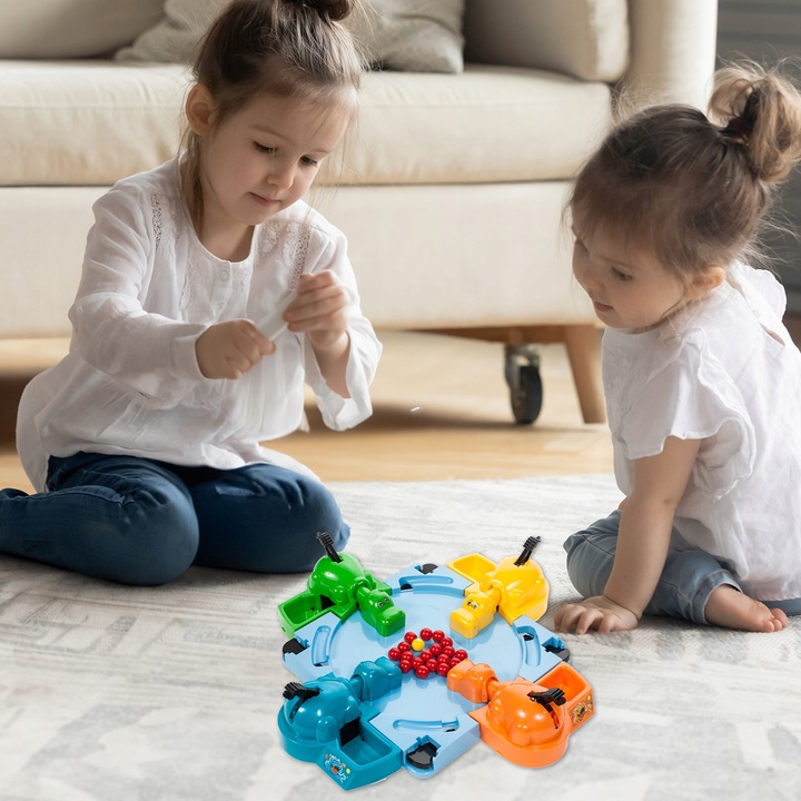 GRA ZRĘCZNOŚCIOWA DLA 4 OSÓB GŁODNE HIPCIE HIPOPOTAM DLA DZIECI RODZINNA