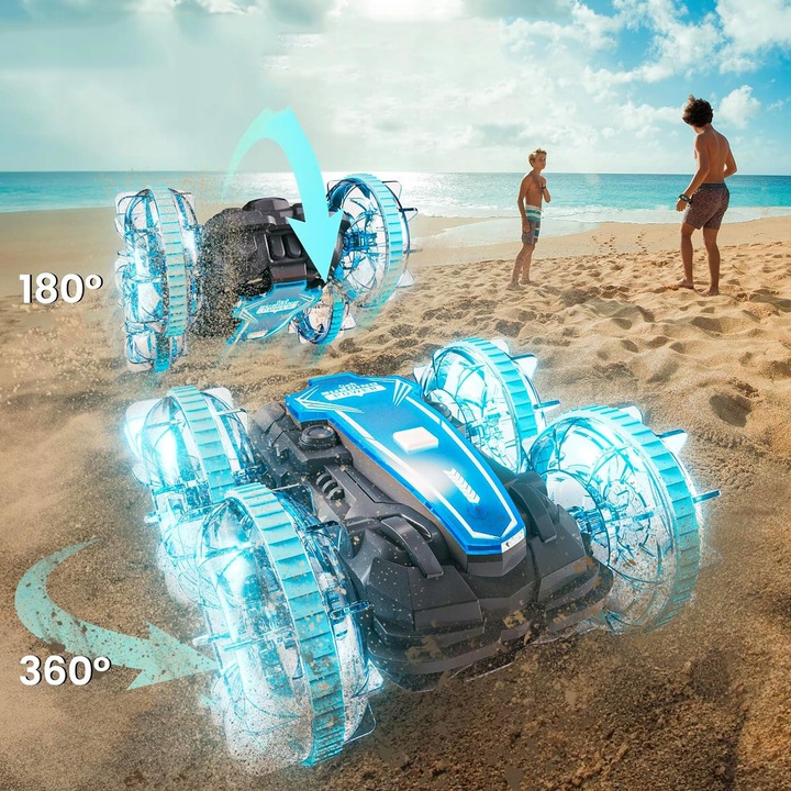 AMFIBIA AUTO SAMOCHÓD RC 4X4 TWISTER STEROWANE GESTAMI Z ŚWIATŁEM