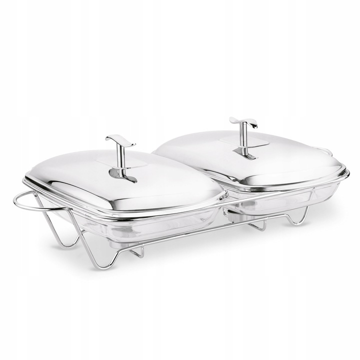 NACZYNIA SZKLANE na podgrzewaczu prostokątne Tadar Longa 2 x 2 l