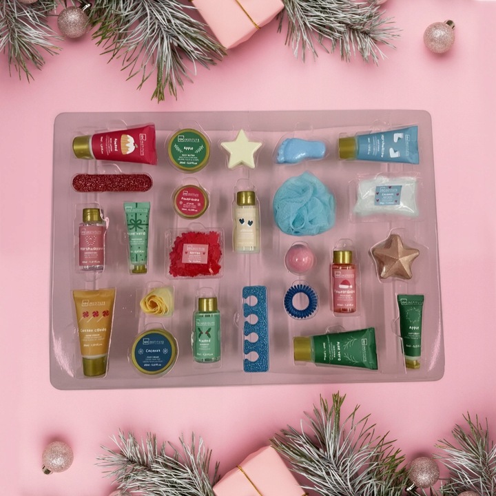 Kalendarz adwentowy z kosmetykami prezent świąteczny IDC Institute 1 szt.