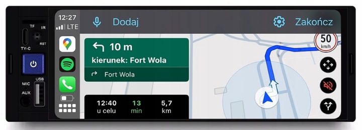 RADIO SAMOCHODOWE NAWIGACJA 1DIN ANDROID BT USB AUX KAMERA COFANIA CARPLAY