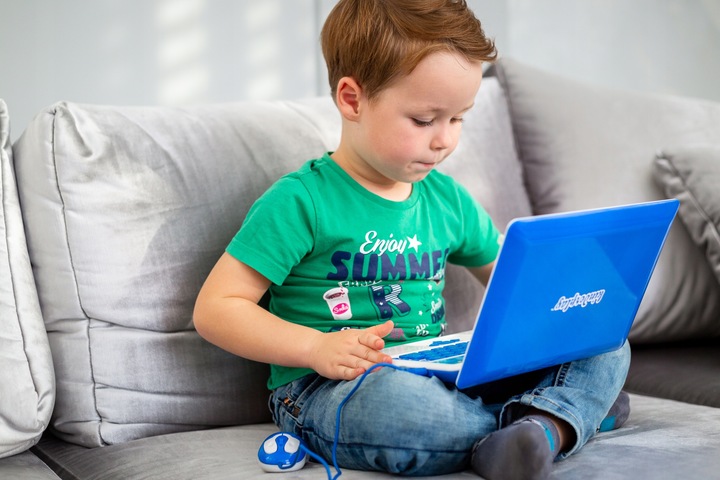KINDERPLAY LAPTOP DLA DZIECI EDUKACYJNY DO NAUKI LITEREK LICZENIA 120 OPCJI