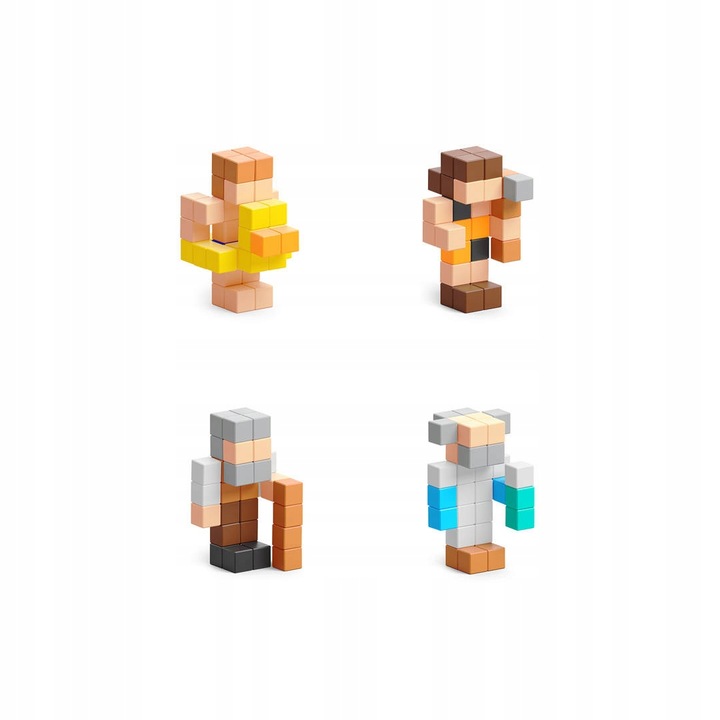 Klocki magnetyczne kreatywne Niespodzianka PIXIO Mini figures 27-44 klocków