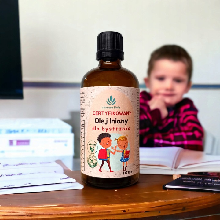 Certyfikowany olej lniany dla bystrzaka PAMIĘĆ KONCENTRACJA4