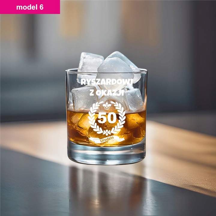 Prezent na 30 40 50 Urodziny Szklanki do Whisky z Personalizowanym Grawerem