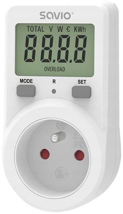 Watomierz Licznik Poboru Kosztu Energii Zużycia Prądu Mocy do Gniazdka kWh