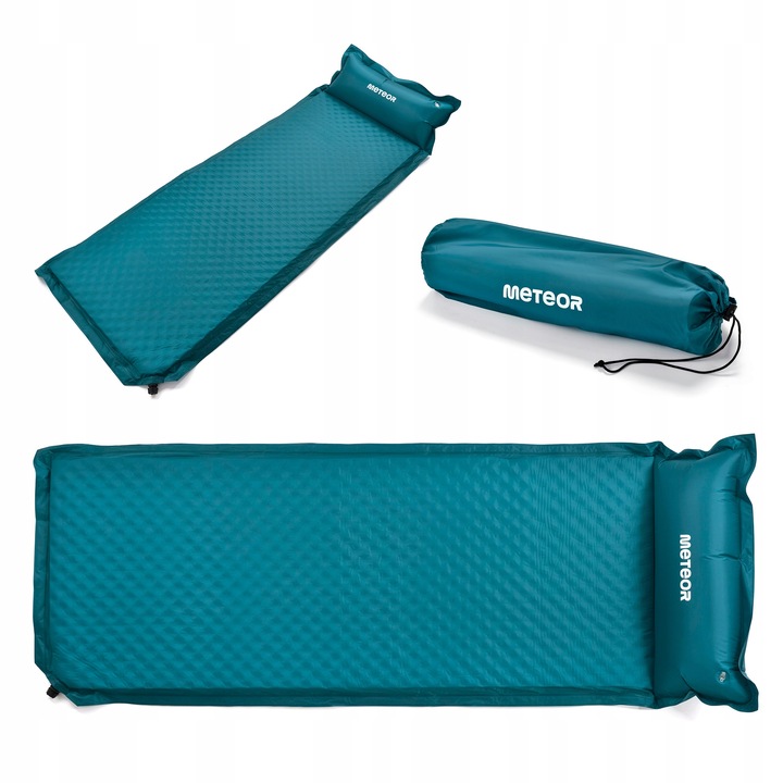 MATA SAMOPOMPUJĄCA MATERAC KARIMATA DMUCHANA METEOR 188x66x3,8 z poduszką