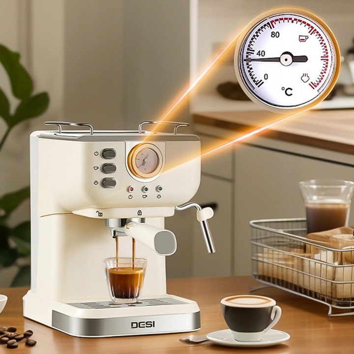 Ekspres do kawy Ciśnieniowy Automatyczny 20bar 1350W 1.5L +Spieniacz Mleka