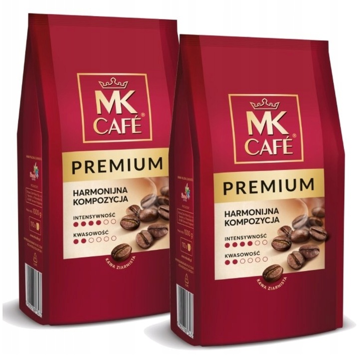 Kawa ziarnista mieszana MK Cafe Premium 1000 g Kawa Mk Café Czerwona 1 Kg