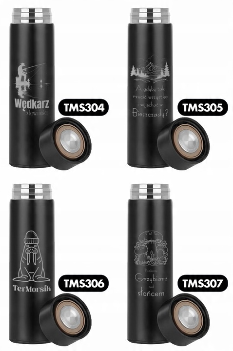 KUBEK TERMICZNY Czarny Na Prezent DIa Góromaniaka KRÓL GÓRSKICH SZLAKÓW Wz