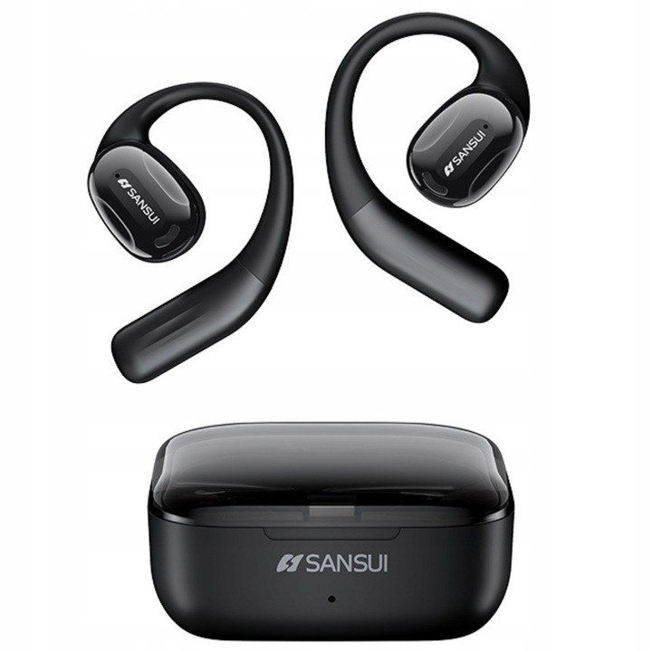 Słuchawki bezprzewodowe ZAUSZNE SANSUI W93 ENC dwa mikrofony BLUETOOTH 5.4