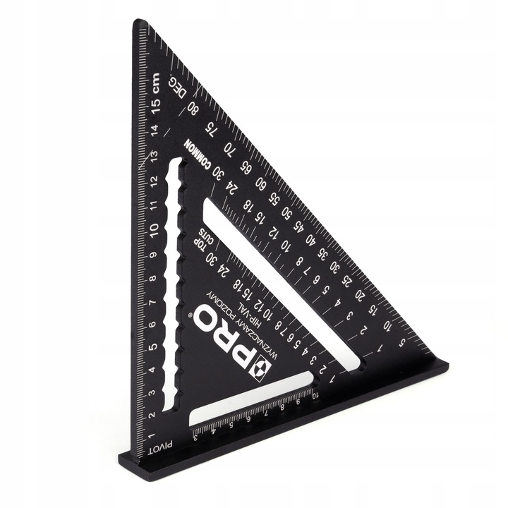 KĄTOWNIK STOLARSKI CIESIELSKI ALUMINIOWY PRZYMIAR KĄTOMIERZ BUDOWLANY 175mm