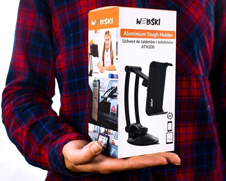 UCHWYT NA TELEFON TABLET DO SAMOCHODU SZYBA KOKPIT