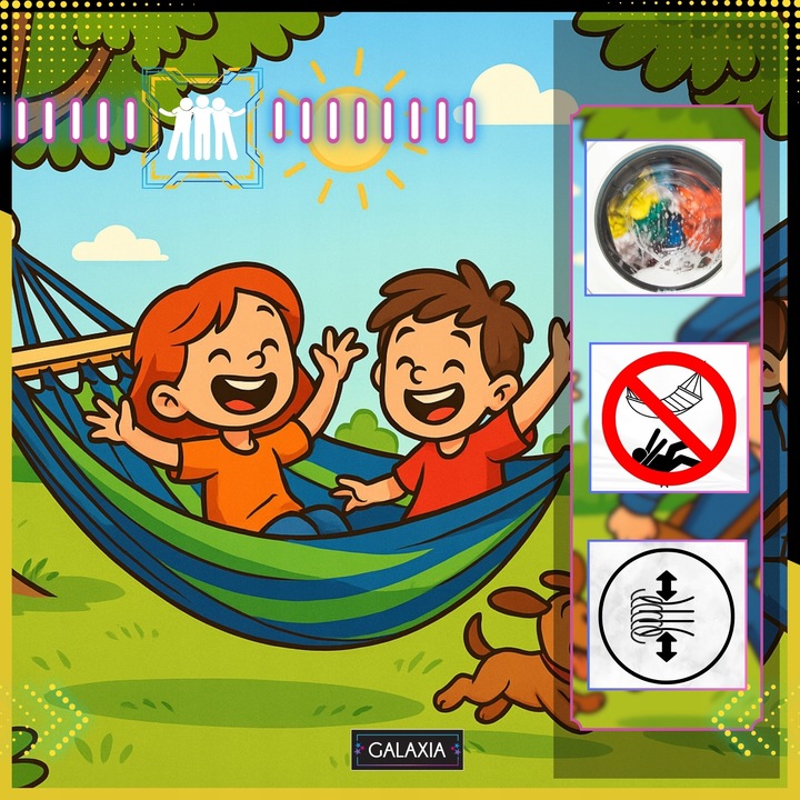 HAMAK OGRODOWY DWUOSOBOWY XXL 260x150 2 Osobowy Turystyczny Z DRĄŻKIEM DUŻY