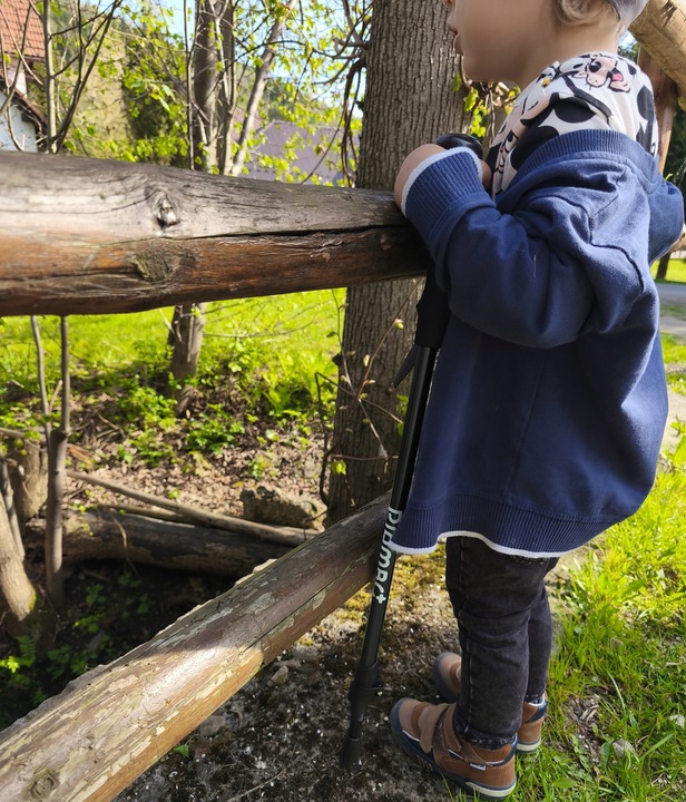 KIJKI DO NORDIC WALKING KIJE TREKKINGOWE DLA DZIECI SKŁADANE REGULOWANE x2