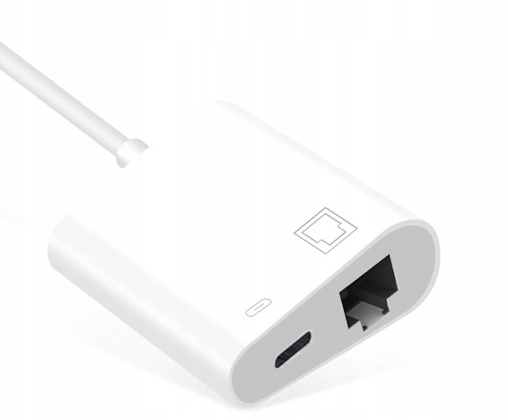 ADAPTER USB-C LAN ETHERNET PRZEJŚCIÓWKA RJ45 PD MacBook Charge ZASILANIE