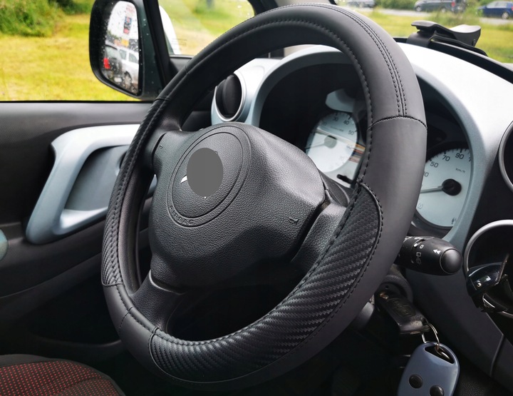 VW Golf 4 5 6 7 Jetta Passat B5 B6 B7 Polo UP! na kierownice skóra karbon