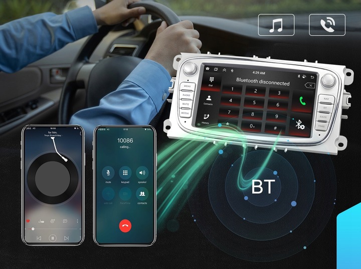 RADIO SAMOCHODOWE do FORD MONDEO MK4 FOCUS MK2 MK3 GALAXY GPS ANDROID RDS