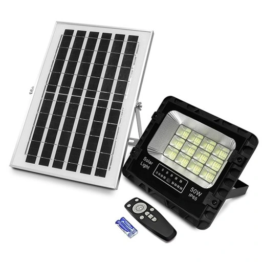LAMPA SOLARNA 50W HALOGEN LED OSOBNY PANEL PREMIUM