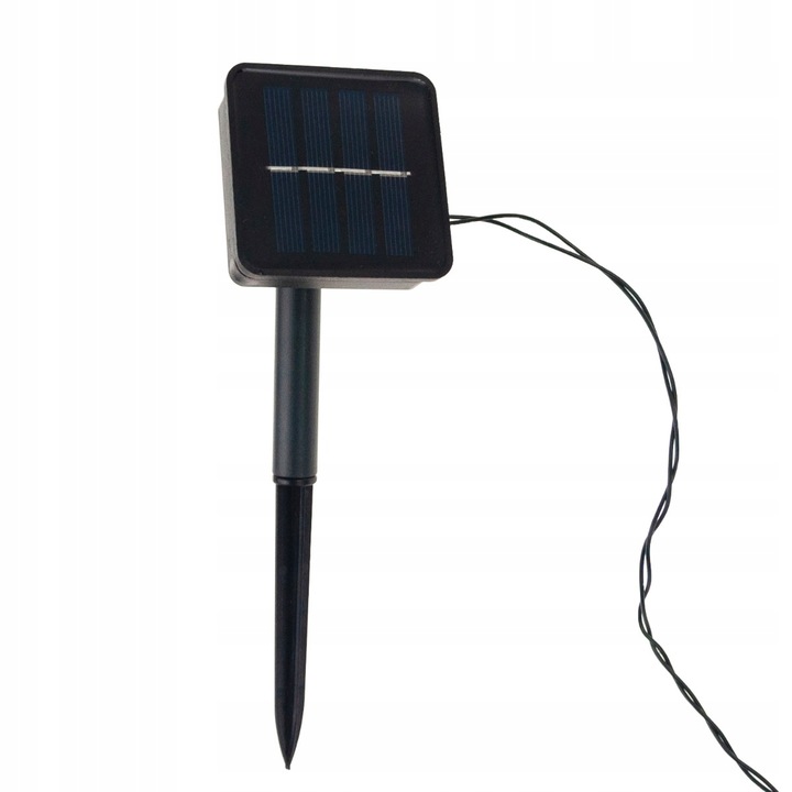 LAMPKI CHOINKOWE SOLARNE 500 LED 52m GIRLANDA ZIMNE BIAŁE 8 FUNKCJI