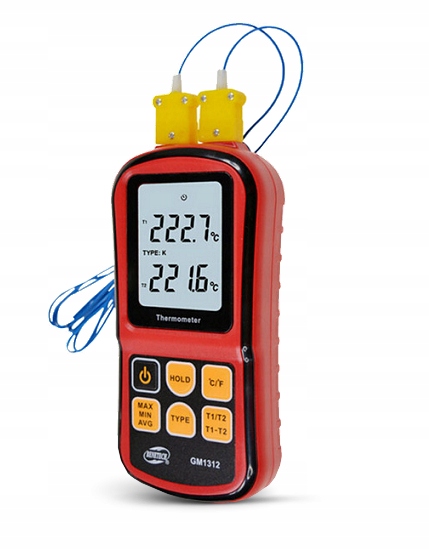 CYFROWY TERMOMETR 2x TERMOPARA TYPU K -50 do 1372