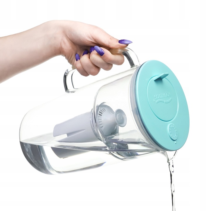 Szklany dzbanek filtrujący Sonata Biały + 6 wkładów UniX