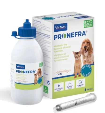 VIRBAC PRONEFRA 180 ML PREPARAT NA NIEWYDOLNOŚĆ NEREK DLA PSA I KOTA
