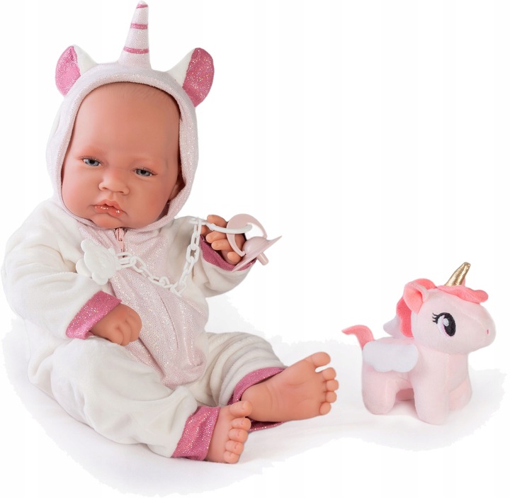 LALKA HISZPAŃSKA JEDNOROŻEC BOBAS JAK ŻYWY RECIEN NACIDA UNICORNIO AJ 50268