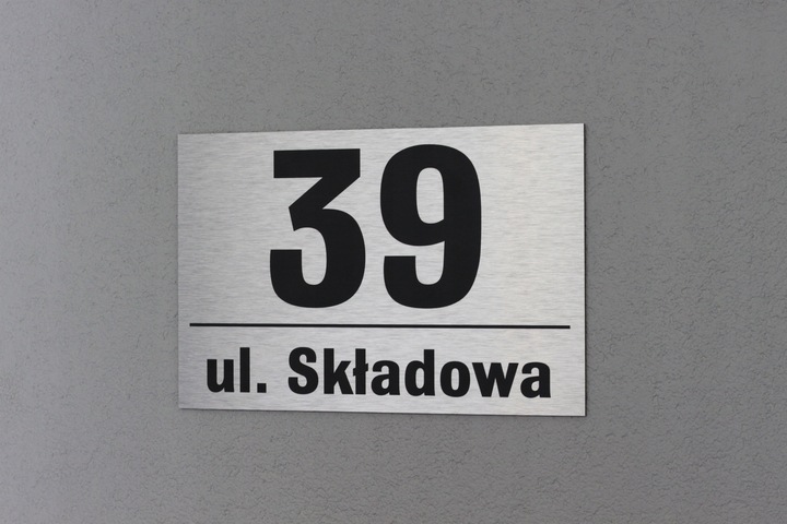 Tabliczka z numerem na dom tablica adresowa aluminiowa numer domu trwała