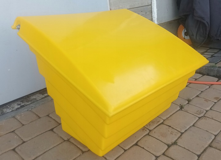 POJEMNIK skrzynia piasek piach sól drogową sorbent 70L PPM 70 litrów ŻÓŁTY