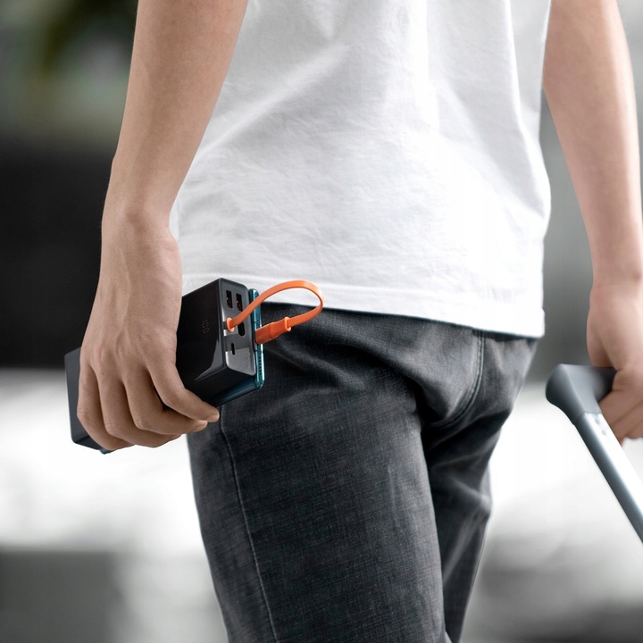 BASEUS MOCNY POWERBANK ELF 20000MAH 2X USB-A 2X USB-C QC PD 65W 3A Z KABLEM