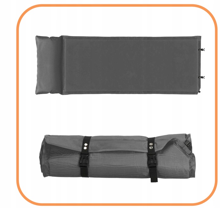 MATA SAMOPOMPUJĄCA KARIMATA 186x53cm Z PODUSZKĄ GRUBA Z POKROWCEM MATERAC