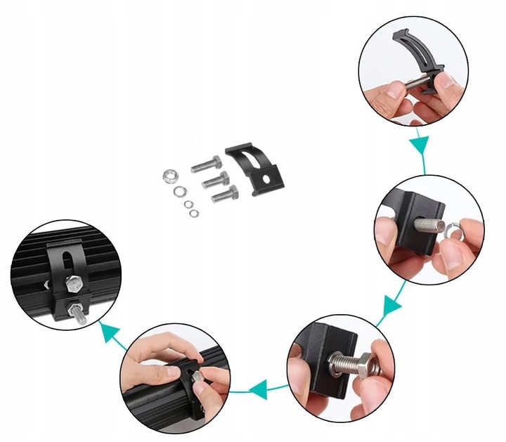 LAMPA ROBOCZA DO CIĄGNIKA CIĘŻARÓWKI 65CM 540W 12/24V DALEKOSIĘŻNA LED BAR