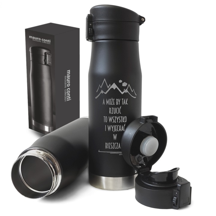 Kubek termiczny 600 ml TERMOS PREZENT szkoła biuro podróż auto TWÓJ GRAWER