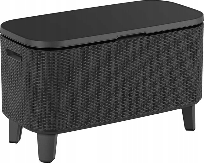 Barek ogrodowy 2w1 Bevy Cool Bar Rattan grafitowy