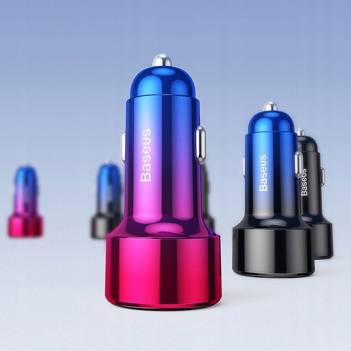 BASEUS MOCNA ŁADOWARKA SAMOCHODOWA DO TELEFONU PD QC 4.0 USB USB-C 45W