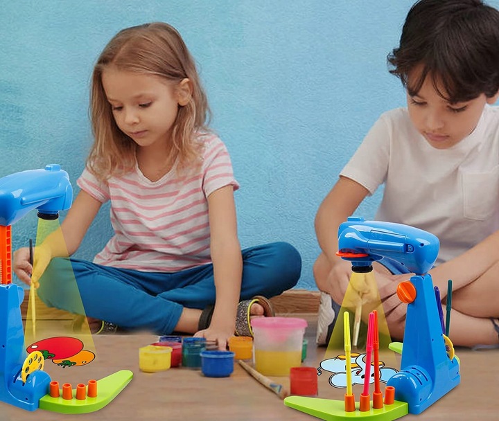 PROJEKTOR RZUTNIK DO NAUKI RYSOWANIA MALOWANIA ZE SLAJDAMI 32 SLAJDY MAZAKI