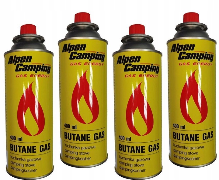 PALNIK MOSIĘŻNY DO PAPY GAZOWY LUTLAMPA ZŁOTY 4 x Kartusze Alpen Camping