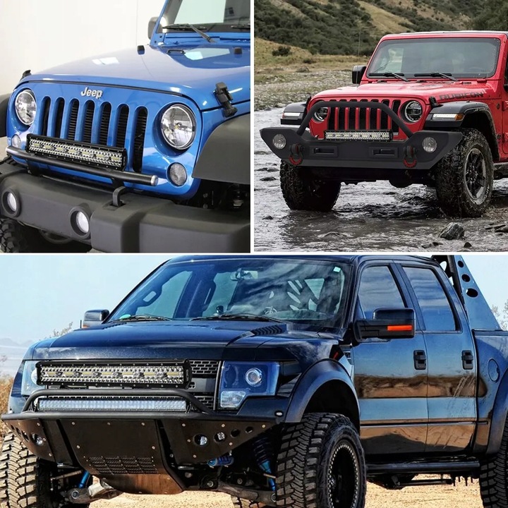 LAMPA ROBOCZA LED 800W LIGHTBAR COMBO 80CM BELKA DALEKOSIĘŻNA LISTWA 12-24V